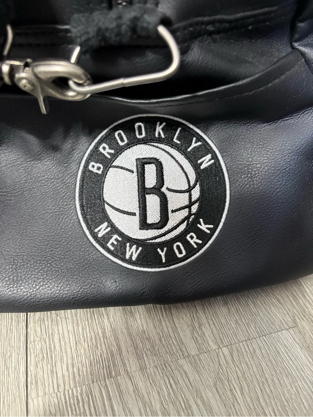 Brooklyn Embroidered Black Travel Duffel Bag - Men